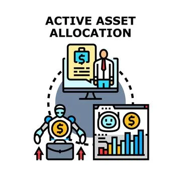 Active asset allocation strategy using technology and management Stock Illustration