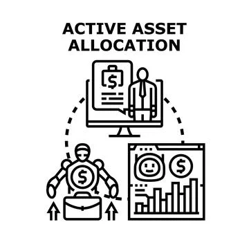 Active asset allocation strategy using technology and management Stock Illustration