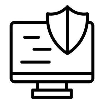 Active ativirus icon outline vector. Antivirus safety Stock Illustration
