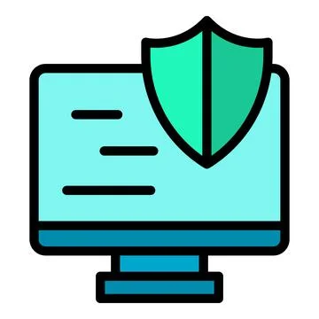 Active ativirus icon vector flat 스톡 일러스트