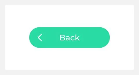 Active back button UI element template Illustrazione stock