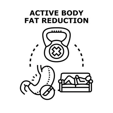 Active body fat reduction concept without surgery Stock Illustration