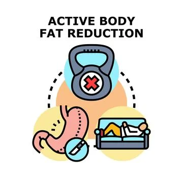Active body fat reduction concept without surgery Stock Illustration