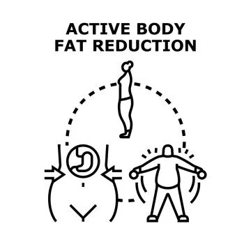 Active body fat reduction concept for weight loss Ilustración de archivo