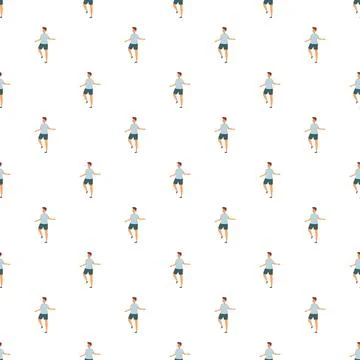 Active boys exercising seamless pattern for kids sportswear Stock Illustration