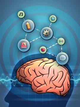 Active brain Illustrazione stock