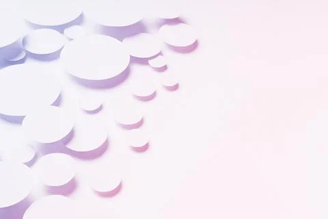 Active bright dynamic abstract pattern of paper ovals in shining light with s Stock Photos