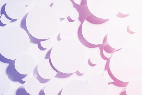 Active bright dynamic mess abstract pattern of paper circles in shining light Stock Photos