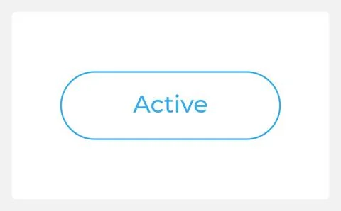 Active button state UI element template Stockillustratie