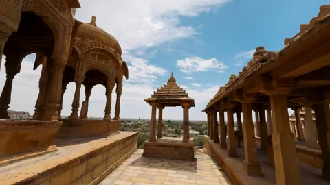 An active cemetery in Jaisalmer Stock Footage 335203771