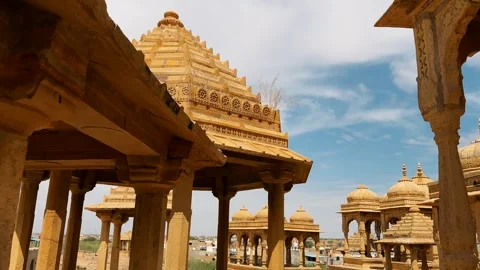 An active cemetery in Jaisalmer Stock Footage 335203802