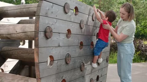 The active child is developing motor skills Stock Footage 327333433