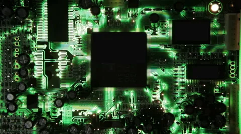Active circuit board illuminated Video stock 62477643
