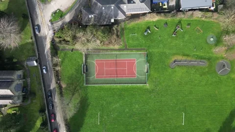 Active Community: 4K Drone View of the M... | Stock Video | Pond5