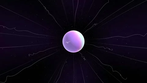 Active core animation with energy jets and purple grainy radiation Stock Footage 335194196