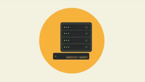 Active Data Storage Server and Cloud Backup Device on Isolated Background Stock Footage 327970587