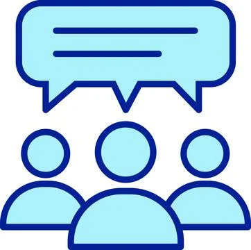 Active Discussion, Community Forum, Team Feedback Stock Illustration