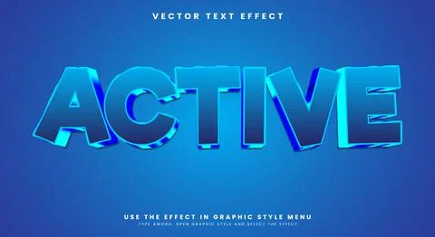 Active Editable text effect Template Stock Illustration