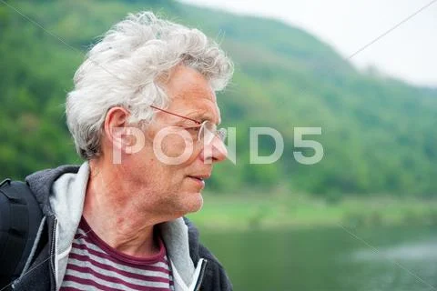 Active elderly man Stock Photos
