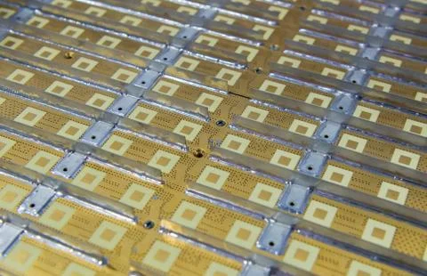 Active electronically scanned array front-view x-range Stock Photos