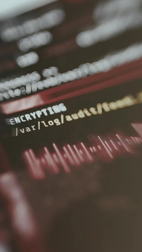 Active encryption status displayed in the system interface Stock Footage 335457904