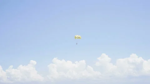 Active extreme rest. skydiver over the sea. 4K Stock Footage 108515878
