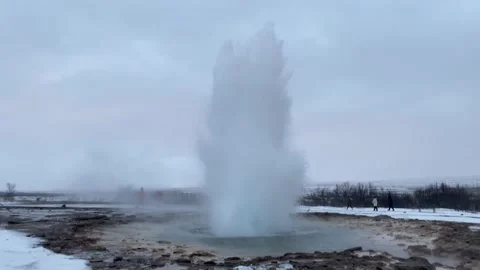 Active Geysir, exploding geyser Stock Footage 237970000