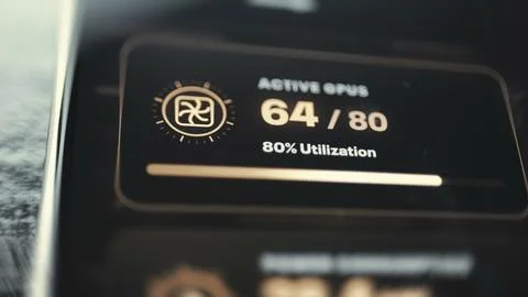 Active GPU Capacity and Utilization Indicator Stock Photos