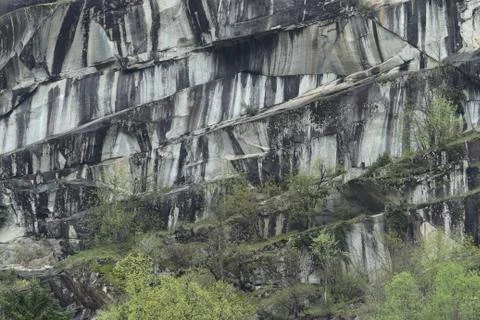 Active granite quarry Stock Photos