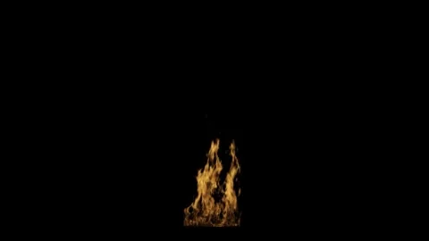 Active Ground Flame Atmospheric Layer on black screen Stock Footage 325501055