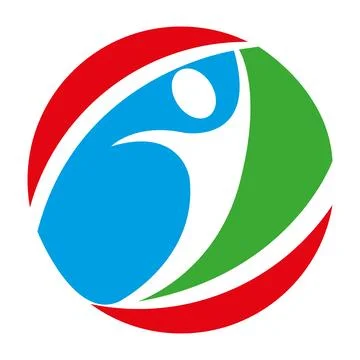 Active Human Motion Logo Colorful Fitness Movement Symbol Vector Template Stock Illustration