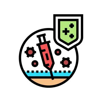 Active immunity color icon vector illustration イラスト素材