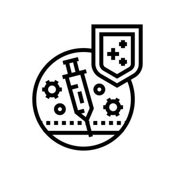 Active immunity line icon vector illustration イラスト素材