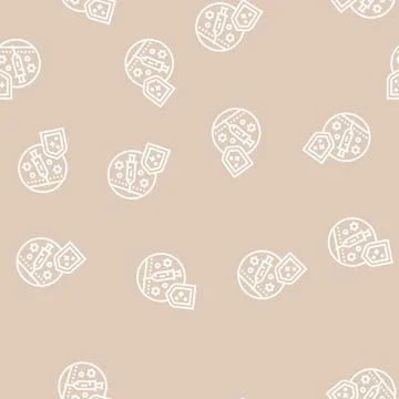 Active immunity line seamless pattern 스톡 일러스트