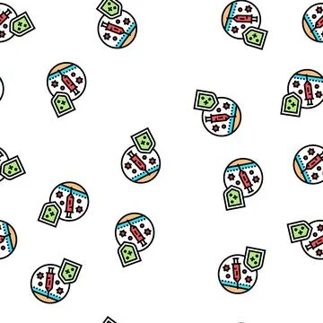Active immunity vector seamless pattern 스톡 일러스트