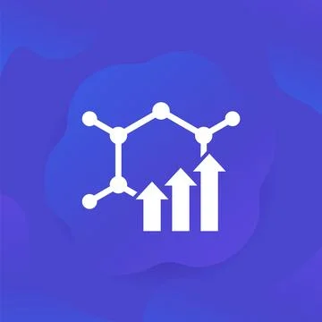 Active ingredient icon with arrows, vector design Stock Illustration