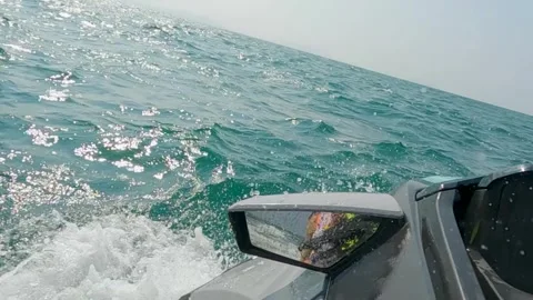Active jet skiing on the sea  Stock Footage 307135440