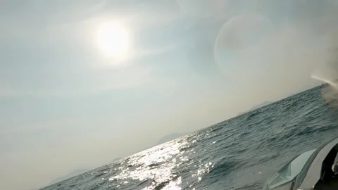 Active jet skiing on the sea  Stock Footage 307135461