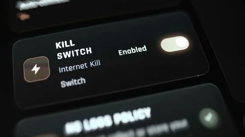 Active kill switch control designed to terminate internet access if Stock Photos