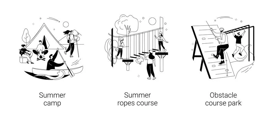 Active lifestyle abstract concept vector illustrations. 库存插图