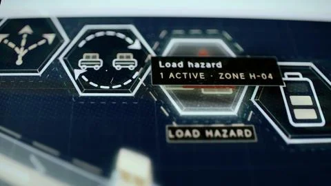 Active load hazard in zone H-04 Stock Photos