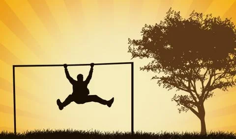 Active man Stock Illustration