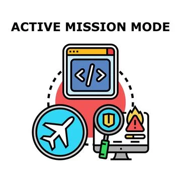 Active mission mode development and security concept イラスト素材