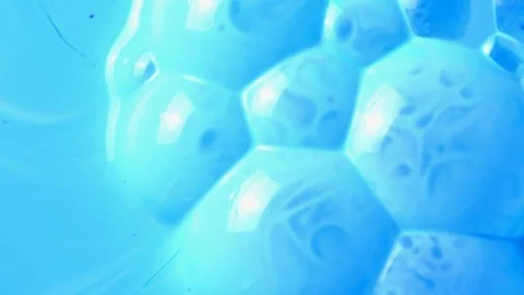 Active mixing of blue and white acrylic Stock Footage 106082034