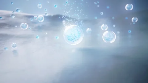 The active molecules penetrate the skin to restore its elasticity. 库存影片 321674230