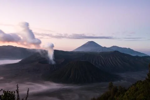 Active Mount Bromo - Java, Indonesia Stock Photos