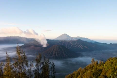 Active Mount Bromo - Java, Indonesia Stock Photos