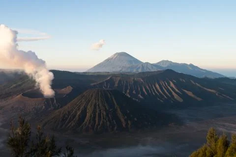 Active Mount Bromo - Java, Indonesia Foto stock