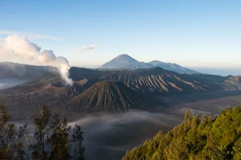 Active Mount Bromo - Java, Indonesia Stock Photos