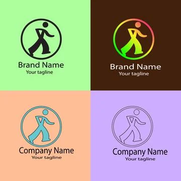 Active Movement Icon logo 스톡 일러스트